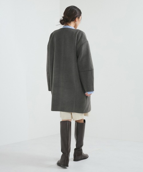 「LE CERCLE par rope'」 ノーカラーコート FREE ホワイト系その他2 レディース_画像5