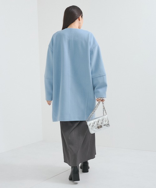 「LE CERCLE par rope'」 ノーカラーコート FREE ホワイト系その他2 レディース_画像9