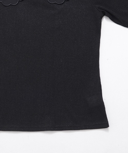 tシャツ 「ililil/イルイルイル」「地雷ちゃんのクロス刺繍キラキラリブカットソー」 レディース ililil tシャツ 「ililil/イルイルイル」「地雷ちゃんのクロス