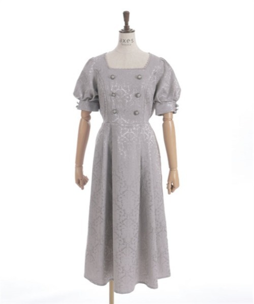 axes femme（アクシーズ ファム） ワンピース スクエアネックジャ