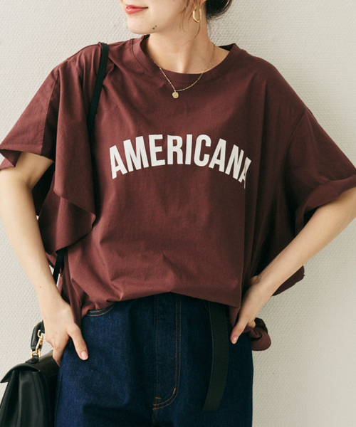MICA & DEAL　Americana　フリルTシャツ　日本製 MICA & DEAL(マイカ アンド ディール)の【HPS別注】”AMERICANA