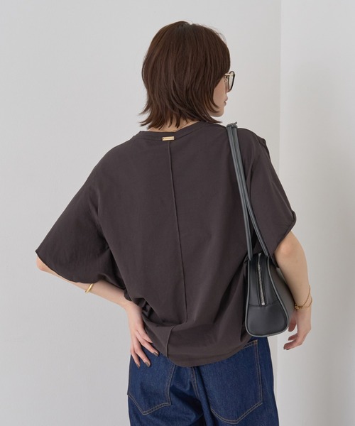 MICA & DEAL フリルスリーブTシャツ ネイビー AMERICANA tシャツ 「AMERICANA×MICA＆DEAL/ アメリカーナ
