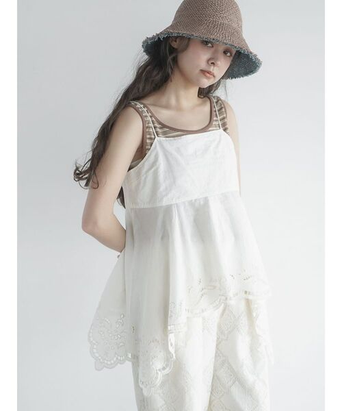 キャミソール Handkerchief hem cami tunic