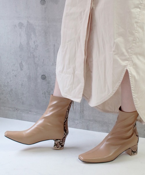 「sesenta」 ショートブーツ LL ライトブラウン レディース_画像2