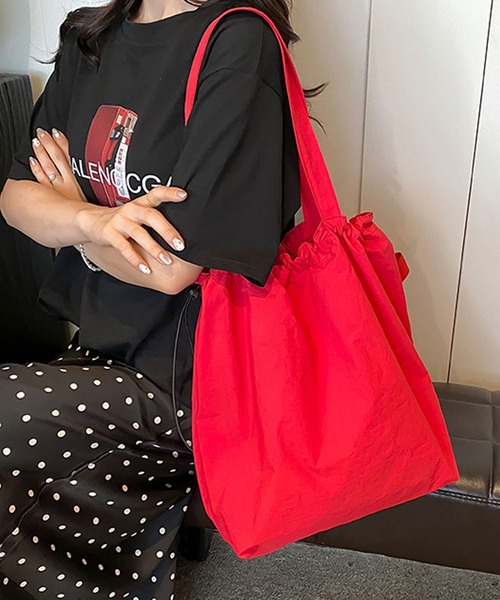 florist トートバッグ 「A4収納・軽い」ドロストシンプルトートバッグ