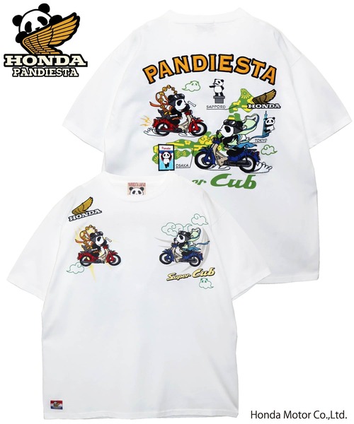 PANDIESTA tシャツ Honda×Pandiesta スーパーカブ風雷神パンダT