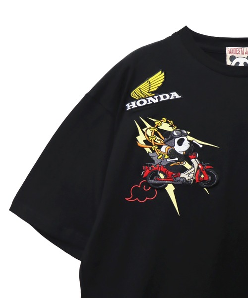 ☆アパレルパンダ☆プロフ必読ページ PANDIESTA tシャツ Honda×Pandiesta スーパーカブ風雷神パンダT