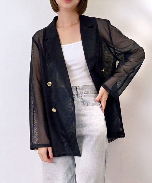 STYLEBLOCK ジャケット テーラードジャケット メッシュ