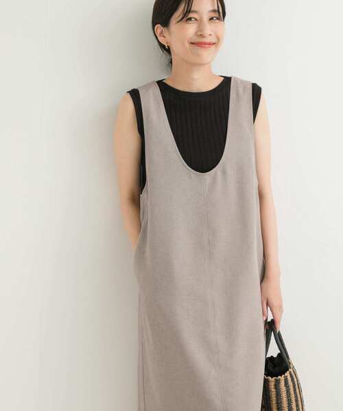 URBAN RESEARCH DOORS Vネックストレートジャンパースカート URBAN RESEARCH DOORS（アーバンリサーチドアーズ）の