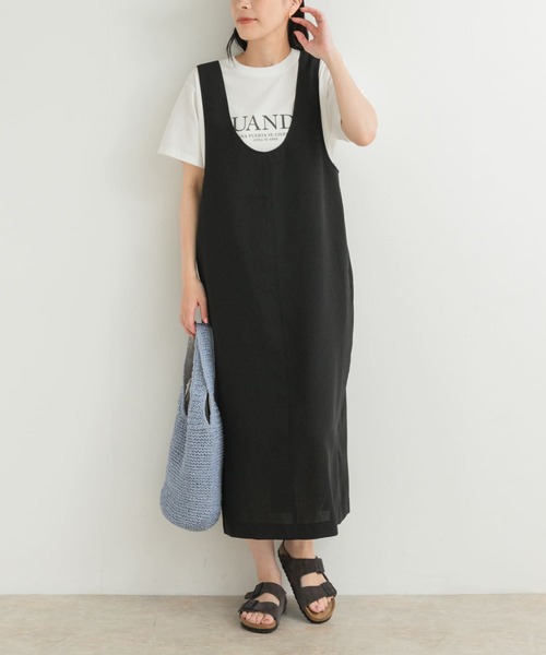 URBAN RESEARCH DOORS Vネックストレートジャンパースカート URBAN RESEARCH DOORS（アーバンリサーチドアーズ）の