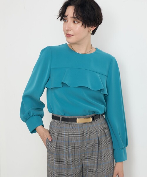 「NOLLEY'S」 7分袖ブラウス 36 ブルー レディース