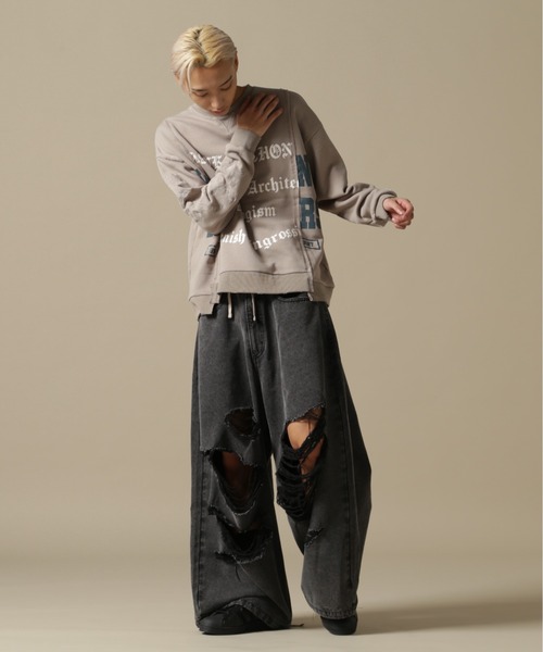 DANKE SCHON 「DANKE SCHON」 ダメージ加工デニムパンツ LARGE