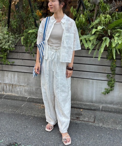 ROSE BUD（ローズバッド） ブラウス シャツ EMBROIDERY SHIRT