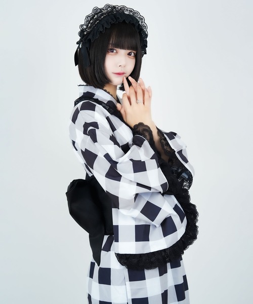夢展望　【舞々悪魔】ビッグギンガムセットアップ浴衣　dearmylove 舞々悪魔】ビッグギンガムセットアップ浴衣 – レディース
