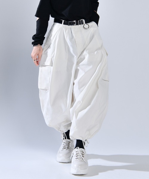  ホワイトカーゴパンツ URBAN BLOCKS CARGO PANTS：アーバンブロックスカーゴパンツ