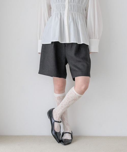ナラ　Nalaショートパンツ ギャザーショートパンツ LOWRYS FARM（ローリーズファーム） パンツ ラナテックショートパンツ