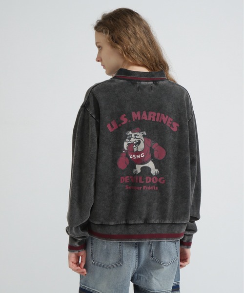 【タグ付き美品】acne studios スウェット Usuke Devil着用 AVIREX（アヴィレックス） トレーナー スウェット DEVIL DOG GARMENT