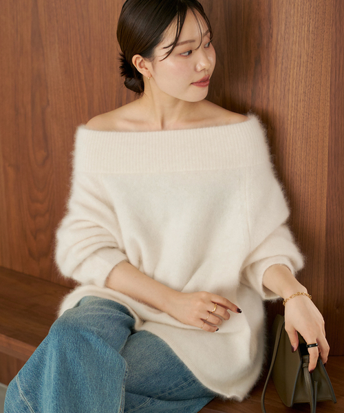 (plage)ニット plage ニット セーター Fur Off Neck レディース : ZOZOTOWN