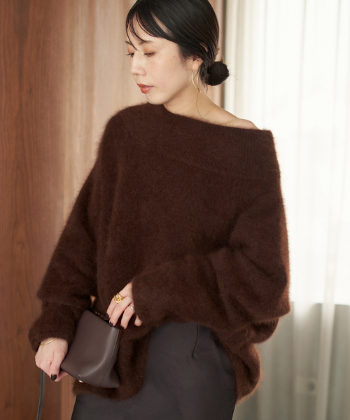 (plage)ニット plage ニット セーター Fur Off Neck レディース : ZOZOTOWN