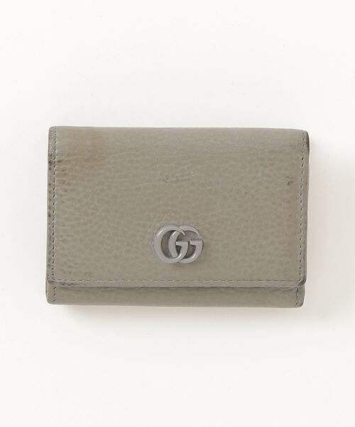 GUCCI 三つ折り財布 プチマーモント GGマーモント グレー GUCCI（グッチ） GGマーモント 三つ折り 財布 - グレー レディース