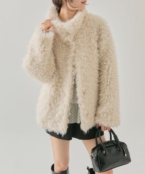 mystic 25AWフェイクファーコート サイズ2 新品タグ付き mystic（ミスティック） ダウンコート ダウンジャケット 「WEB・限定