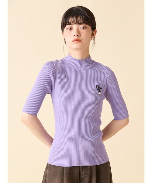 LILY BROWN（リリーブラウン） ニット セーター ×ANNA SUI」ロゴ刺繍
