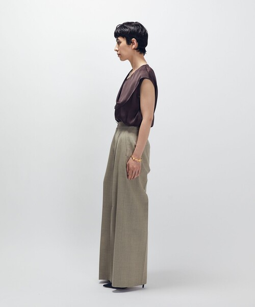 1er Arrondissement ブラウス シャツ サテンドレープブラウス