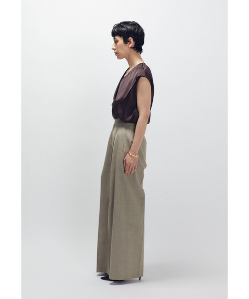 1er Arrondissement ブラウス シャツ サテンドレープブラウス