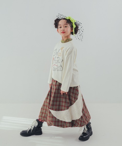 unica - スコート 読み合わせるmoonシャギーバルーンスカート キッズ 小わっぱ服 うしろ帯 ベビー、キッズ、マタニティ-子ども服、シューズ-スカート