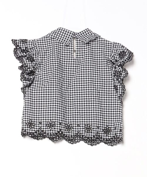 「31 Sons de mode」 チェック柄ノースリーブブラウス 36 ブラック レディース_画像2