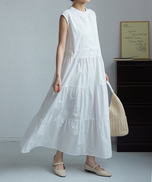ホワイト ノースリーブ ワンピース 中古 MAISON DE THERESE（メゾン ド テレーズ） ノースリーブワンピース