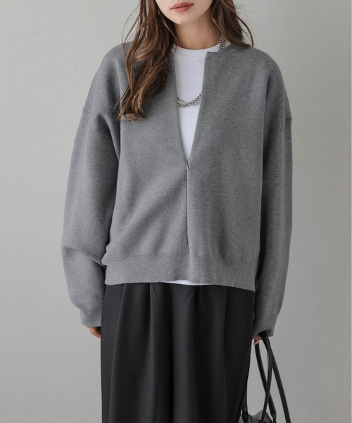 La-gemme（ラジェム） ニット セーター センタージップアップニット