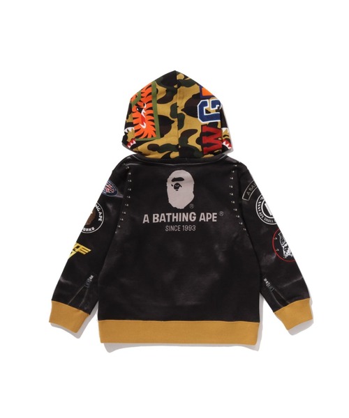 A BATHING APE（アベイシングエイプ） パーカー LEATHER JACKET PRINT