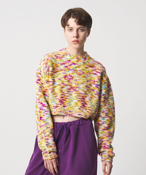 6 ニット セーター 「6(ROKU)」ウールコットン ミックス ニット プル