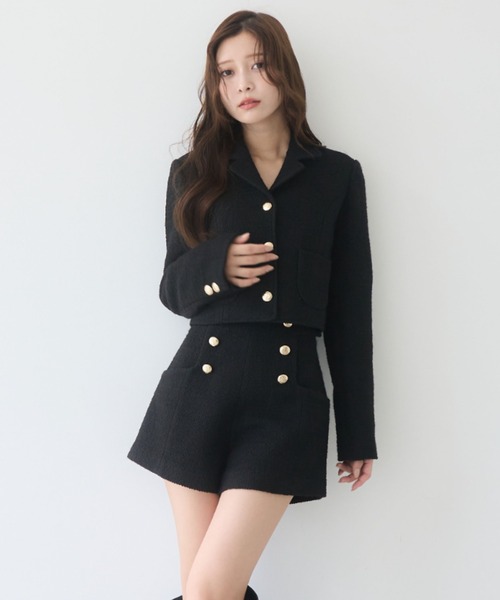 【値下げ中!!】クラシックツイードジャケット eimy istoire EIMY ISTOIRE エイミーイストワール eimy istoire ツイードショート