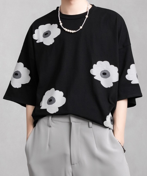 「Adoon plain」 半袖Tシャツ MEDIUM ブルー メンズ_画像5