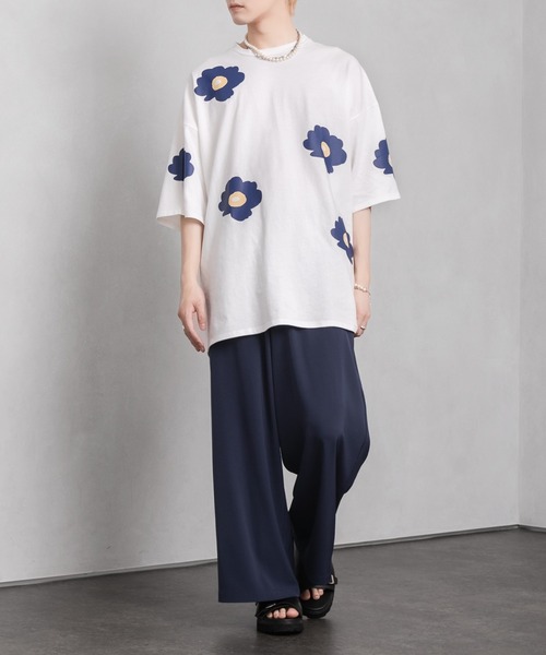 「Adoon plain」 半袖Tシャツ MEDIUM ブルー メンズ_画像9