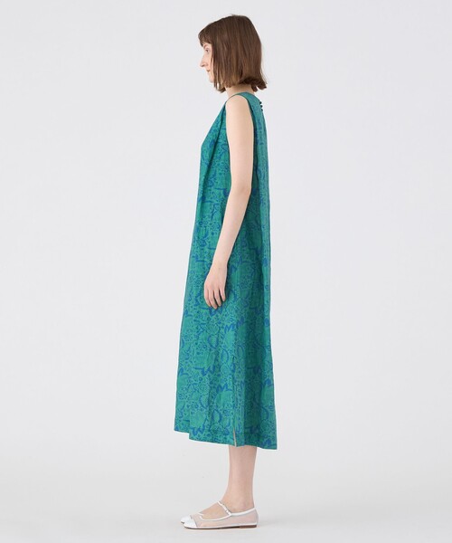 「SOULEIADO」 ノースリーブワンピース 36 ライトグリーン レディース_画像3