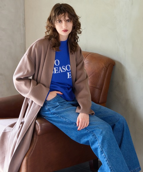 R-ISM コート アウター 「カシミヤブレンド」リバーロングコート