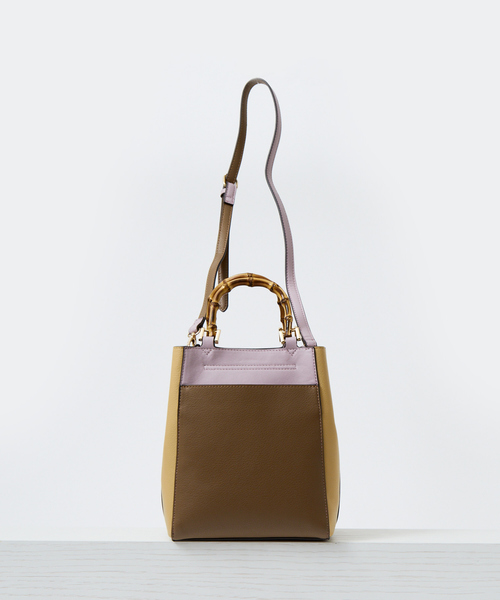 「LOWELL things」 ハンドバッグ フリー ブラウン レディース_画像6