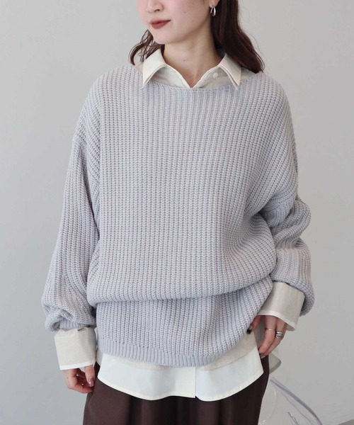☻◆新品アースミュージック＆エコロジー ダイヤ柄ルーズニット＋他３点 earth music&ecology（アース ミュージック＆エコロジー） ニット