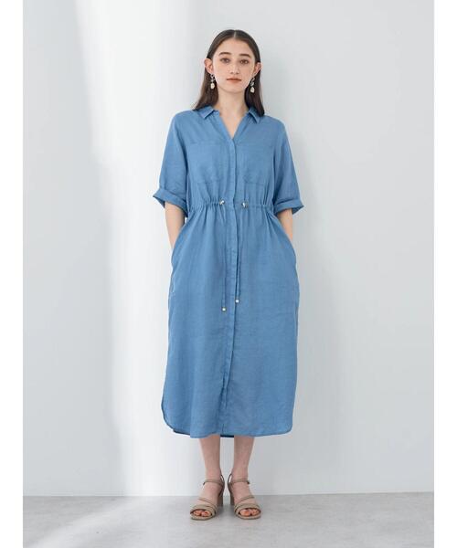 「YECCA VECCA」 シャツワンピース FREE ベージュ レディース_画像4