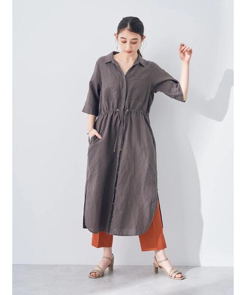 「YECCA VECCA」 シャツワンピース FREE ベージュ レディース_画像5