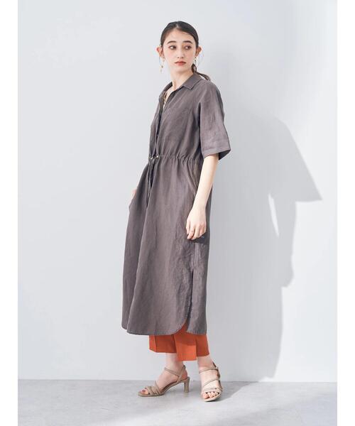 「YECCA VECCA」 シャツワンピース FREE ベージュ レディース_画像7