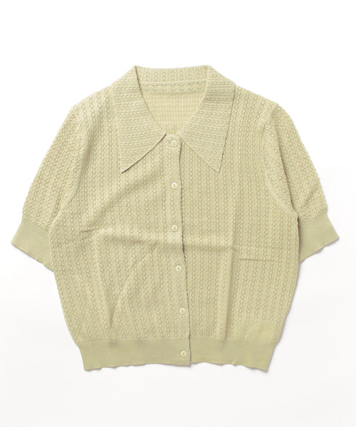 「BANICO」 半袖ニット FREE パープル レディース_画像3