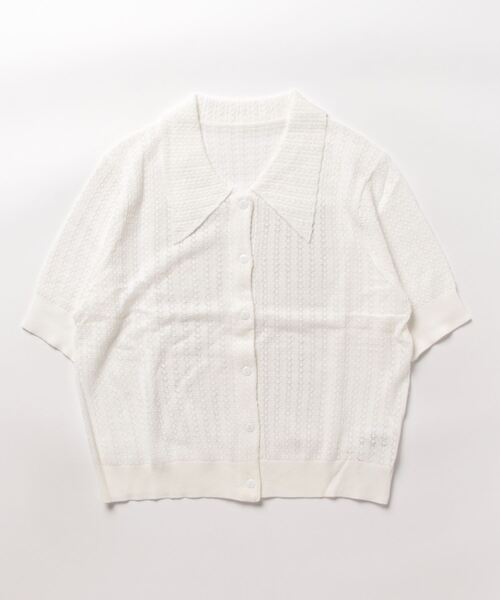 「BANICO」 半袖ニット FREE パープル レディース_画像5