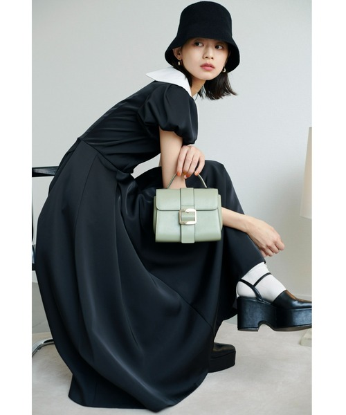 「SNIDEL」 半袖ワンピース 0 ベージュ レディースの画像