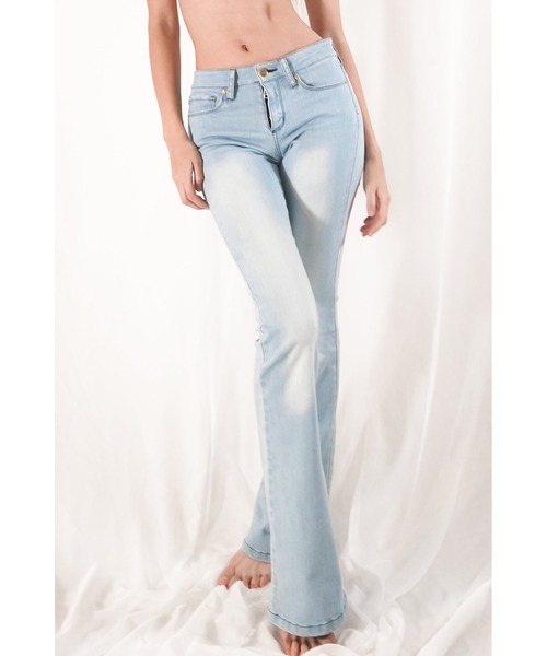 AMATERAS ジーンズ デニム デニムパンツ flare stretch asanoha denim