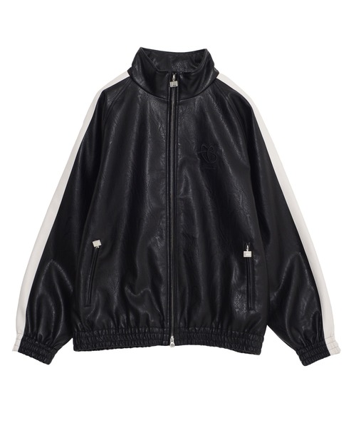 FUBU（フブ） ブルゾン アウター ブランド Faux Leather Track Jacket