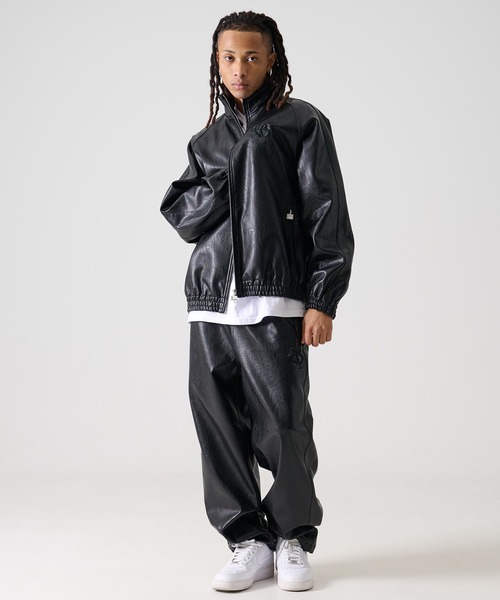 FUBU（フブ） ブルゾン アウター ブランド Faux Leather Track Jacket